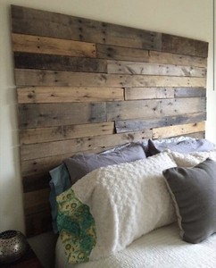 King Size Bed Reclaimed Pallet Wood Diy Rustic Headboard 78 Wide X 60 Tall Ebay