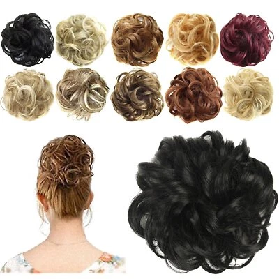 Womens Girls Messy Hair Scrunchie Easy Bun Hair Piece Up Do Extension