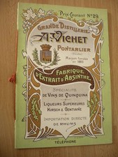 ABSINTHE PRIX COURANT DE LA DI…