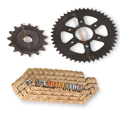 Brass Chain and Sprocket kit Compatible With DUKE 125CC