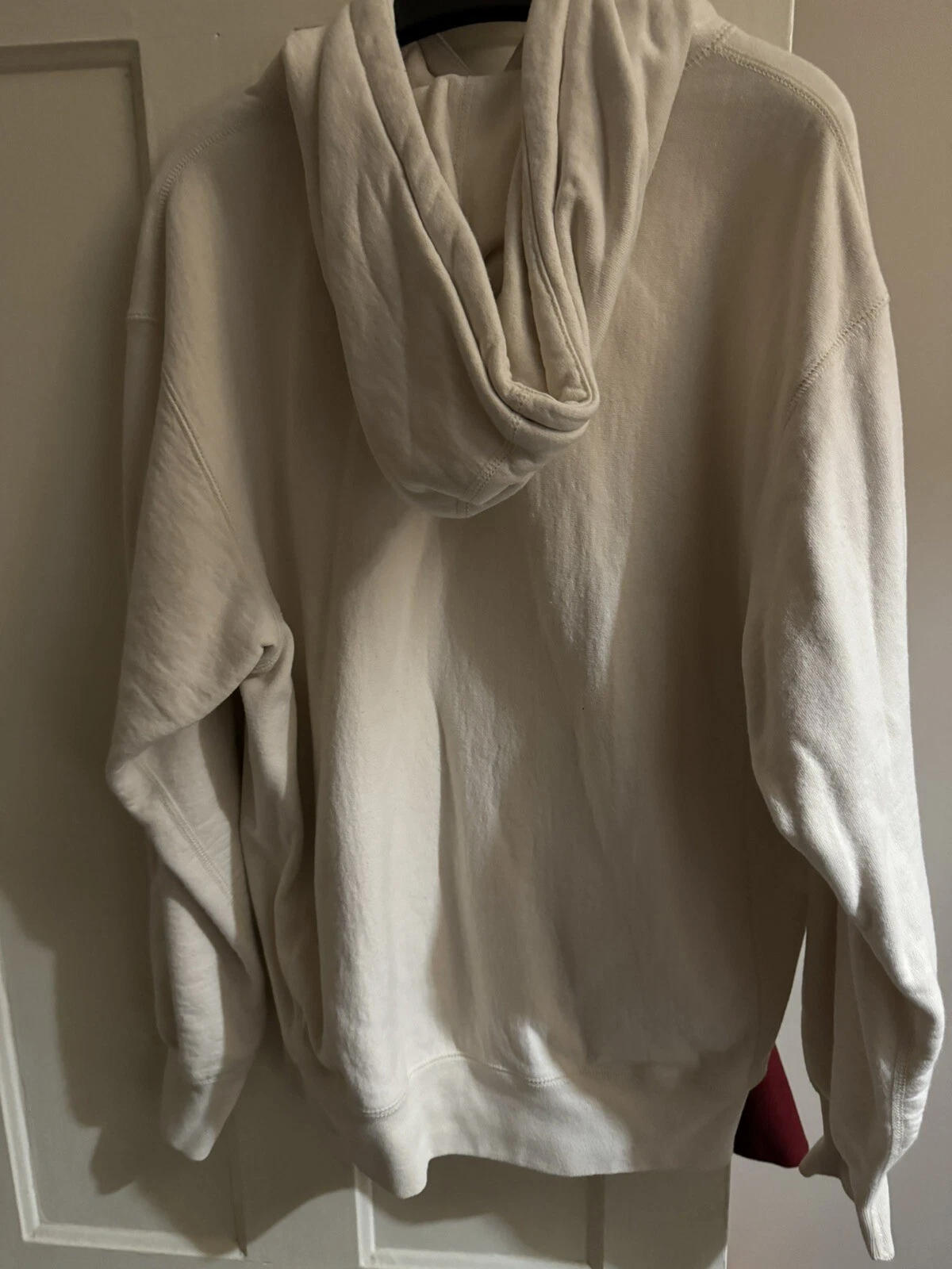 Felpa con cappuccio Supreme Small logo verticale panna taglia media