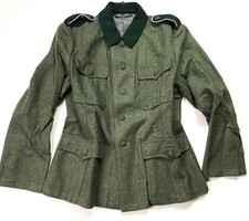 WWII GERMAN HEER WAFFEN M1936 M36 WOOL COMBAT FIELD GREY TUNIC-XLARGE