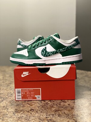 Nike Dunk Low ESS Paisley Pack Green Wmns DH4401-102 Size 8.5W/7M