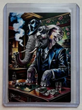 Elephant Limited Edition Artist Signed "The Mobster" Trading Card 2/10