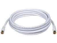 10ft (120) Rg6 Coaxial Coax White Hd Satellite Hdtv Antenna Cable Tv Cord Wire 10ft (120) Rg6 Coaxial Coax White Hd Satellite Hdtv Antenna Cable Tv Cord Wire