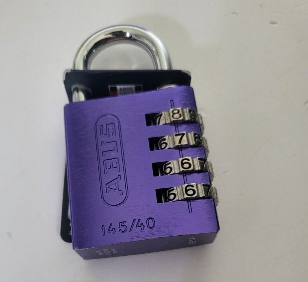 Cadenas à code ABUS violet 145/40 pour armoire et sac de sport