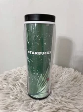 Starbucks Coffee 2020 Green Christmas Tree Red Holly Berry 16 oz Tumbler Mug Cup