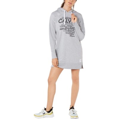Calvin Klein Women's Performance Logo Graphic Hoodie - Grey - S