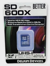 Delkin 64GB SDHC 600X UHS-I Better Grade Memory Card - Lifetime Warranty