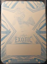 2022 Leaf Exotic SKYY MOORE CYAN Butterfly Printing Plate 1/1 KC Chiefs
