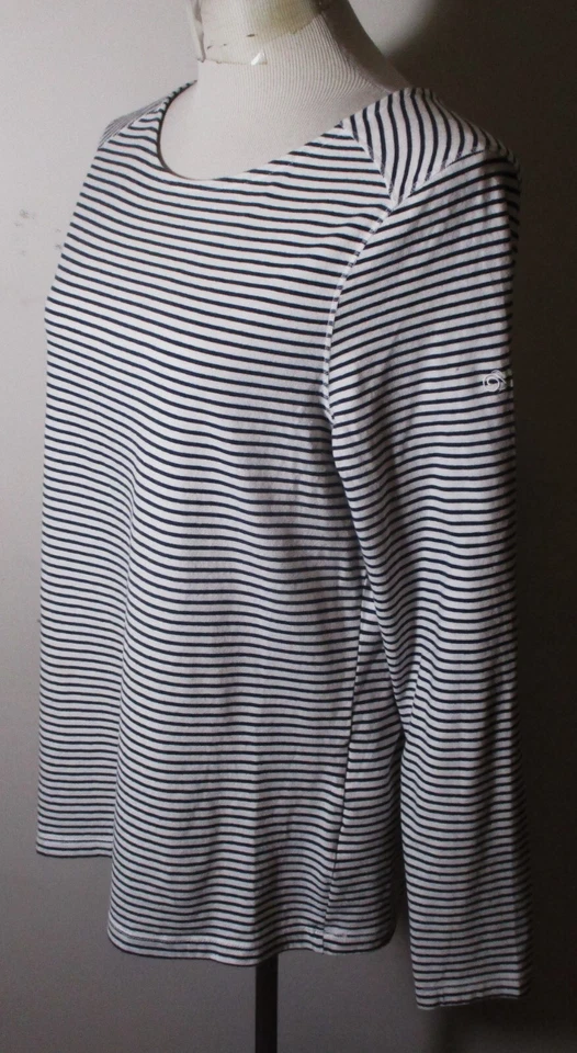 Top CRAGHOPPERS Blanco Negro Rayas Manga Larga Talla L-10 Foto 4 de 4