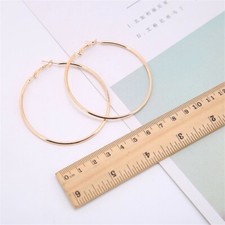  Pair Of Big Hoop Earrings Huge Large Round Hoops Chic Earrings UK Seller