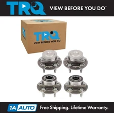 TRQ Wheel Hub Bearings Assembly Set Front & Rear Fits Cadillac
