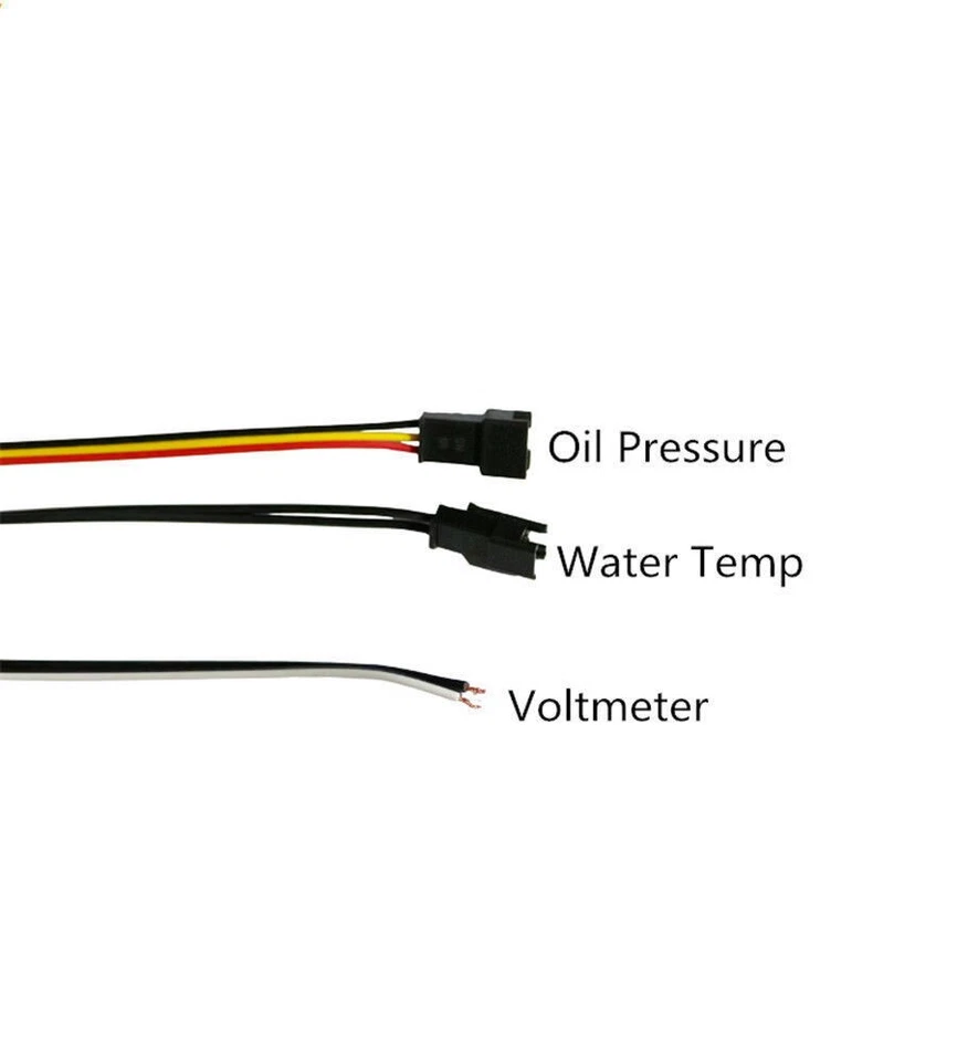 Car 3 Functions LCD Oil Pressure Gauge Monitor+Voltmeter+Water Temp Gauge , - Image 4 of 4