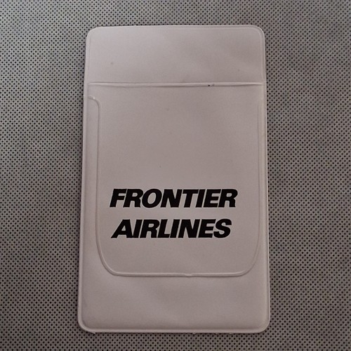 Frontier Airlines Pocket Protector Advertising White Black Lettering