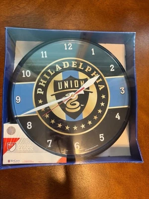 WinCraft Philadelphia Union MLS 12.75” Round Wall Clock - Image 1 of 4
