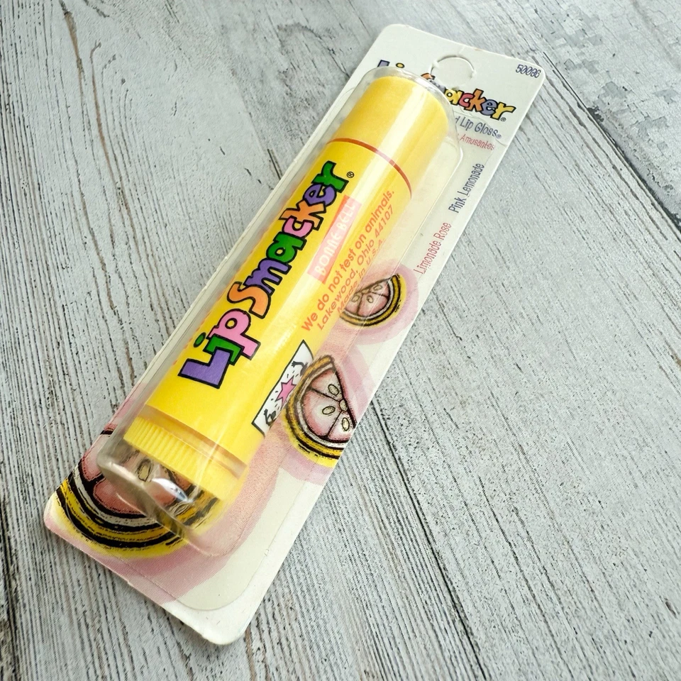 Lip Smacker Bonne Bell VINTAGE Y2K NOS Sealed Pink Lemonade Balm Yellow 00s Gift - Image 3 of 4