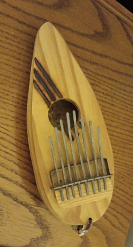 African Kalimba Thumb Piano 8 key handmade Gourd, wood, metal