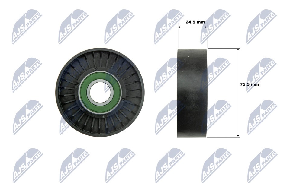 NTY OE RNK-FR-069 Tensioner Pulley, V-ribbed belt for FORD
