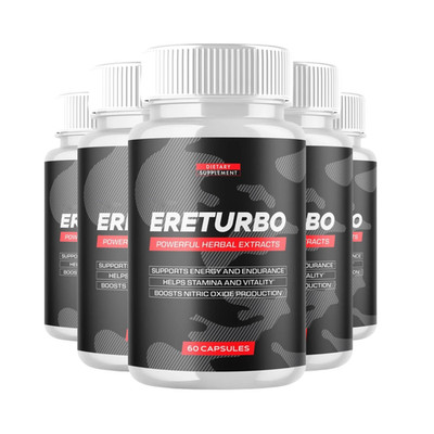 5-Pack Ereturbo for Men - EreTurbo Male Health Support Formula - 300 Capsules