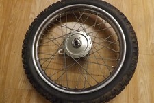 Malaguti Grizzly 12, 50cc front wheel with hub and brake arm etc