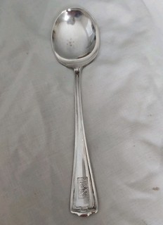 Vintage Louisville & Nashville Railroad Dining Car Silver 7" Serving Spoon