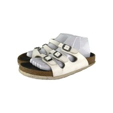Birkenstock Florida Women's Size 40 US 9 Regular White Leather Slip On Sandals
