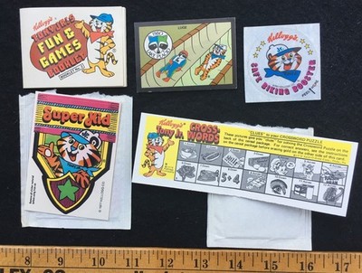 [ 1970s - 1980s Kellogg's Frosted Rice Vintage Cereal Premiums Lot - Tony Jr. ]
