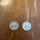 Washington Silver Quarters 1956, 1959 Circulated