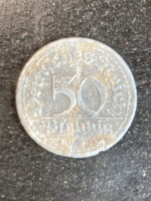 50 Pfennig 1920 F - Weimarer Republik - Aluminium - "Sich regen bringt Segen" - Bild 1 von 2