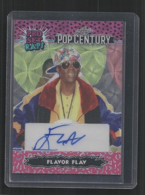 2023 Leaf Metal Pop Century #PSR-FF1 FLAVOR FLAV /5 PRO SET RAP AUTO