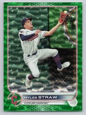2022 Topps Baseball Myles Straw  Green Foilboard /499 #US88