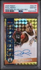 2025-26 Topps Finest Paul Pierce Masters Yellow Geometric Auto /35 PSA 10