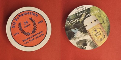 Barre SG Schamerloh Sportwerbewoche 1999 Brauerei Bierdeckel Bier