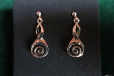 OLA GORIE Sterling Silver Kells Bird Earrings - Scottish Orkney Celtic Knotwork