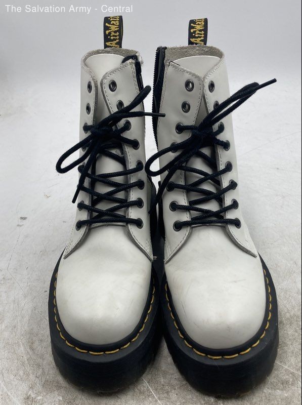 Dr. Martens Unisex Adults White Leather Ankle Combat Boots Size US M6 W7