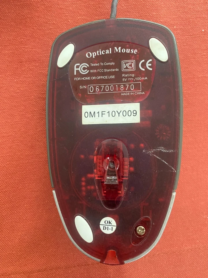 Inland 4-button USB-A Optical Mouse w/Red LED Optical Tracking, Model OM1F10Y009 - Image 2 of 4