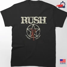 Rush Band Classic Rock America Tour 1977 Concert T-Shirt All Sizes Adult Unisex