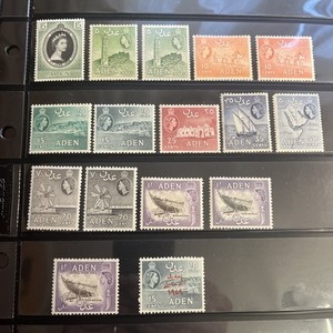 1953-59 Aden Sc. 47-55A 62-63 Mint Stamps Collection