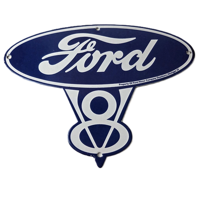 #ad #ad Vintage Ford Sign Porcelain Metal V8 Automobile Parts Service Gas Pump Sign $140.47