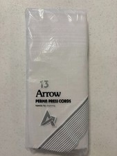 NEW Vintage Pkg 13 Arrow Perma Press cords, Handkerchief, Bandana, Craft White