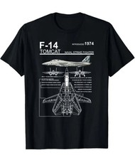 L L L size F-14 Tomcat fighter T-shirt USAF US military