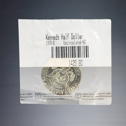 LITTLETON 1970-D KENNEDY HALF DOLLAR 50c US COIN UNCIRCULATED-60 #1429.60