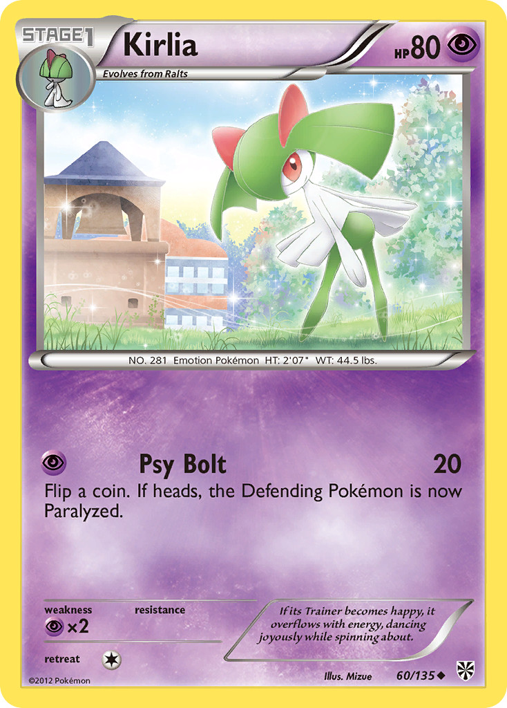 Kirlia 60/135 Uncommon Plasma Storm Pokemon Lightly Played