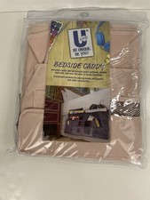 U Life Bedside Caddy Bunk Bed Hanging Organizer Bedside Storage Light Pink