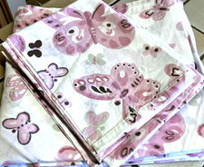 Pottery Barn Kids SHEETS Camille Pink Butterfly TWIN 3-Piece - 1 Flat 2 Cases