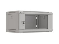"Szafa Instalacyjna Rack WisząCa 19\" 4U 540X350 Szara Drzwi Przeszklone Lanberg ("