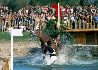 Princess Anne tries to retrieve her mount Stevie B after falling a- Old Photo