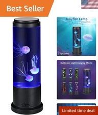 Jellyfish Lamp, 11 Inch Jellyfish Aquarium with Color Changing Light, Noisele...