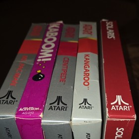 Atari 2600 Console with Game Cartridges Ms. Pac-Man, Kaboom, Centipede